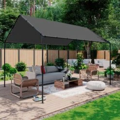 Tonnelle 3x4m Avec Toiture Couleur : Anthracite
