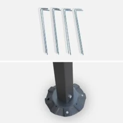 Pergola Acier 3x2,5 M Couleur : Taupe -Meubles Boutique pgskdwallbn 9c2c2bb144553e2c3208c7e202074e1e