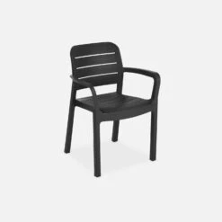 Table De Jardin Résine + 6 Chaises Empilables -Meubles Boutique plk150tr6bk b1fb887ce2f3bdc447a6dd2e1647b37e