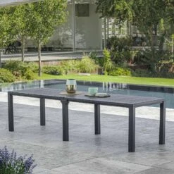 Table De Jardin Modulable Résine + 8 Chaises Empilables