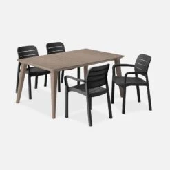 Table De Jardin Résine De Synthèse 4 à 6 Places Couleur : Cappuccino -Meubles Boutique plktbl160cp 9914c3ae24ec3ab76dca6bdf8b1b56bc