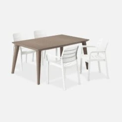 Table De Jardin Résine De Synthèse 4 à 6 Places Couleur : Cappuccino -Meubles Boutique plktbl160cp b14dd9e0628444c84cfc38ddab48bbac