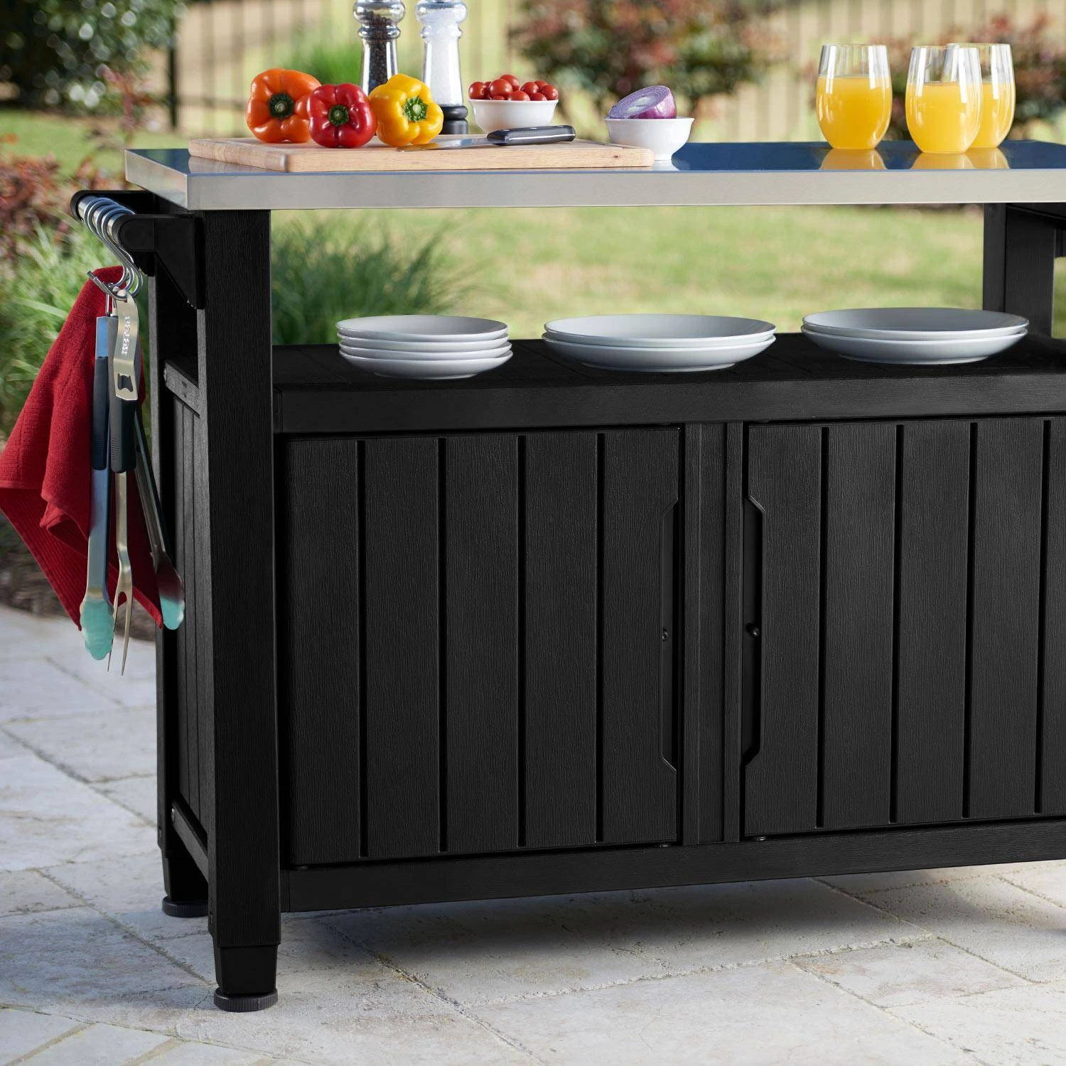 Desserte Extérieure Avec Rangements Pour Plancha 6 Desserte Extérieure Avec Rangements Pour Plancha – Image 6