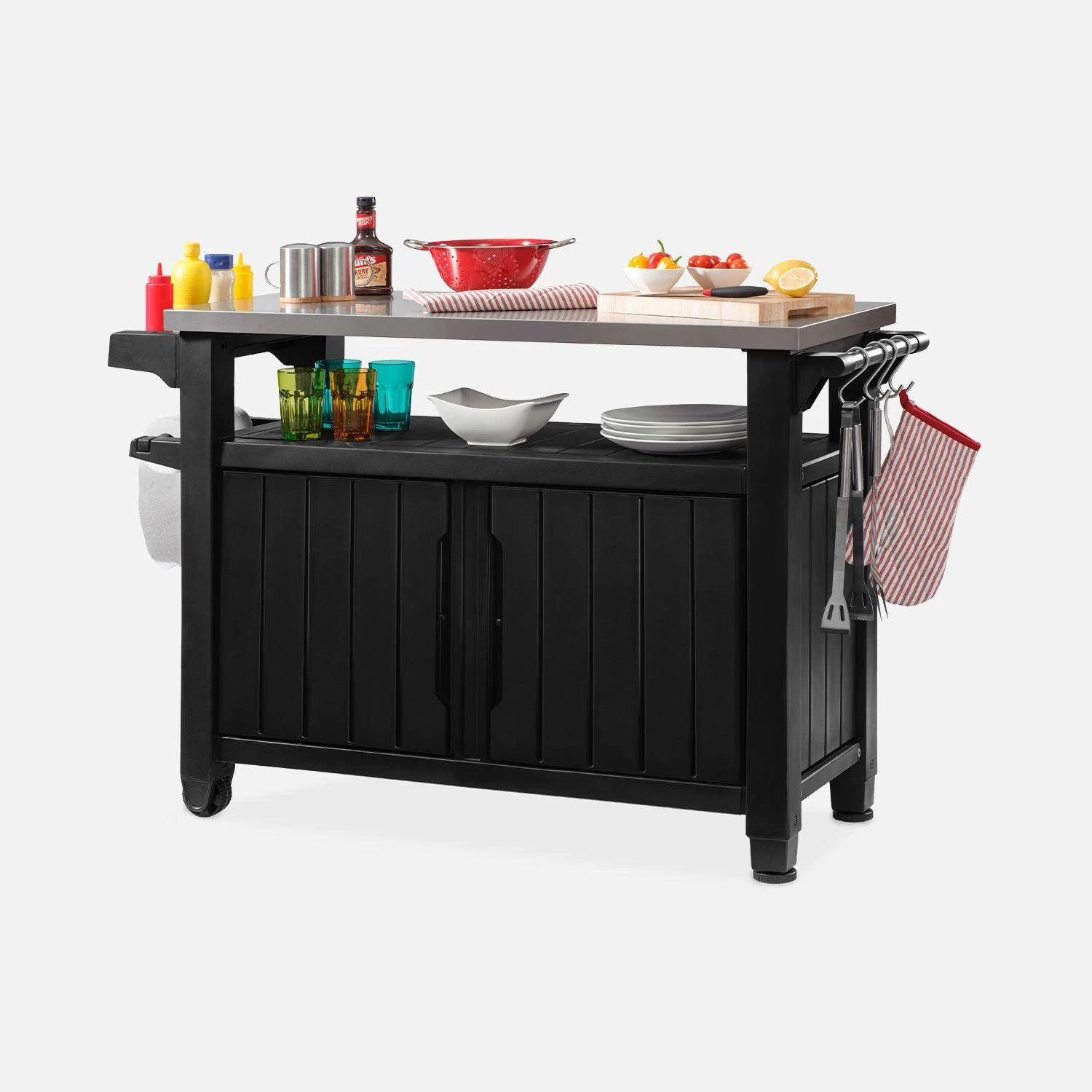 Desserte Extérieure Avec Rangements Pour Plancha 2 Desserte Extérieure Avec Rangements Pour Plancha – Image 2