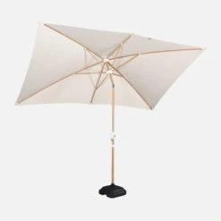 Parasol Rectangulaire 2x3m, Mât Effet Bois Couleur : Sable -Meubles Boutique pu2x3wdsand d45125f92097004995f8f87772f89cf6