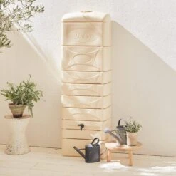 Récupérateur D'eau Mural Chastang 300L (lot De 2) Couleur : Beige