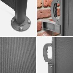 Paravent Rétractable 300x160cm Couleur : Gris -Meubles Boutique sa160atgy 957284a81f2a6e748da4bc2d23b064d2