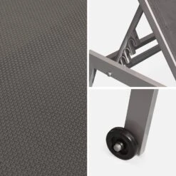 Bain De Soleil Aluminium , Multi Positions, à Roulettes (lot De 2) Couleur : Anthracite / Gris Taupe 5 Bain De Soleil Aluminium , Multi Positions, à Roulettes (lot De 2) Couleur : Anthracite / Gris Taupe -Meubles Boutique txsunkdx2co a9ba88a9ce460f53dbb50c94d52edb38