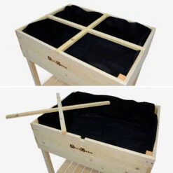 Carré Potager En Bois Sur Pieds 80 X 60cm -Meubles Boutique vgh80 ab7865e8ec06a626c7c00c715439f98e