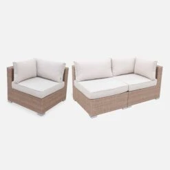 Salon De Jardin Résine Tressée 8 à 10 Places Couleur : Beige / Beige -Meubles Boutique w001natbg 775443ba7b8cc360992ddb8fda5b9b9f