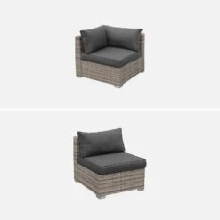 Fauteuil D'angle + Fauteuil Résine Tressée Couleur : Nuances De Gris / Gris -Meubles Boutique w00mcmixgy 89ab113ac419c145be9001c826658621