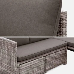 Salon De Jardin Résine Tressée 6 Places Couleur : Gris / Gris Taupe -Meubles Boutique wk100r5sofagy 597a8f38c65096eec61817b9beb98cba