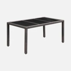 Table De Jardin Résine Tressée, 6 Fauteuils Couleur : Marron / Ecru -Meubles Boutique wk150kdr6bn cb2fc76721bb640edaf97b1c29020de3