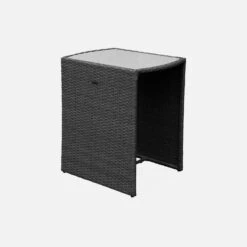 Table De Jardin Encastable Résine Tressée, 2 Chaises Couleur : Noir / Ecru 9 Table De Jardin Encastable Résine Tressée, 2 Chaises Couleur : Noir / Ecru -Meubles Boutique wk64o2bk 58c97e5855872f8675104742d1ec8da3