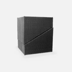 Salon De Jardin Triangle Résine Tressée 2 Places Couleur : Noir / Ecru -Meubles Boutique wktrianglebk c813810b8c920cd1f6780353d1a40779