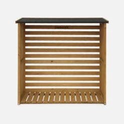 Abri Bûches 120x45x120cm,bois -Meubles Boutique ws120lbn 391cd50aab2efc53ebfcd717991e3991