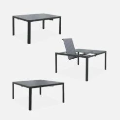 Table De Jardin Extensible Aluminium, 6 à 8 Places -Meubles Boutique xtafsq147at 4682a5db35d2049a13c2ac7c9f30dfbd